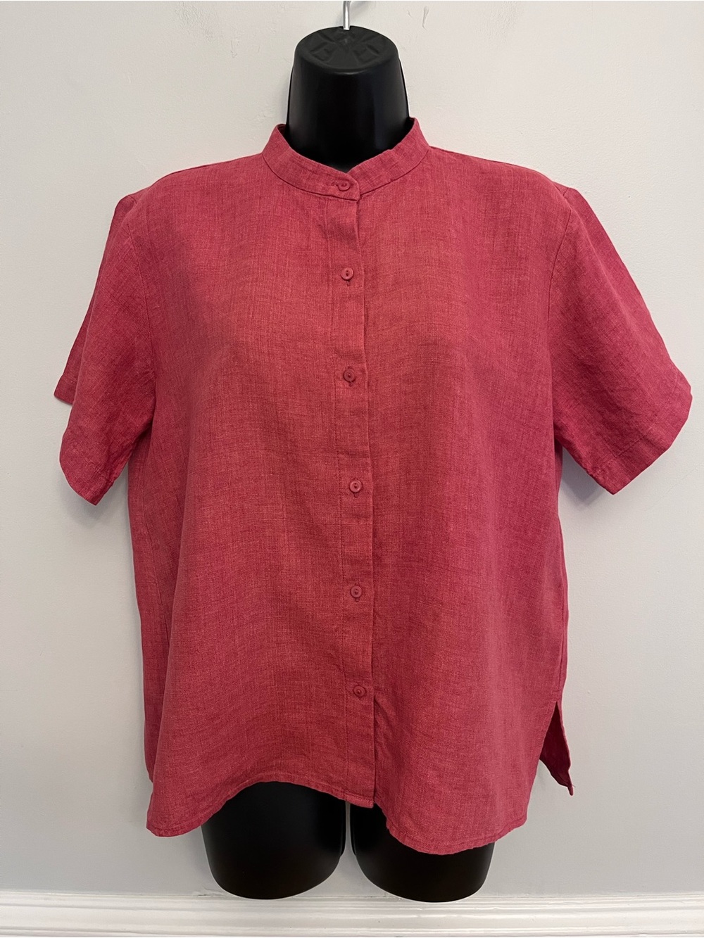Eileen Fisher 100% Organic Linen Button Down Shirt, Size Small